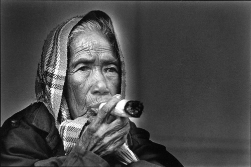 Cheroot Smoking,Portrait,Burma,gelatin silver print