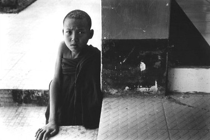 Young Monk, Mrauk U,Burma,gelatin silver print