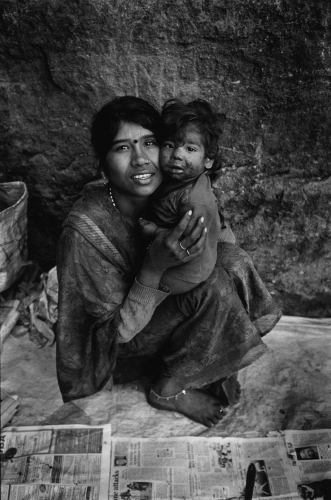 Mother and Child,Pachmahi,India,gelatin silver print