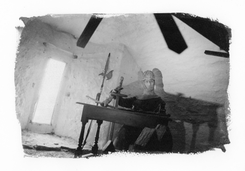 portculis room, Manorbier Castle,Wales silver emulsion print